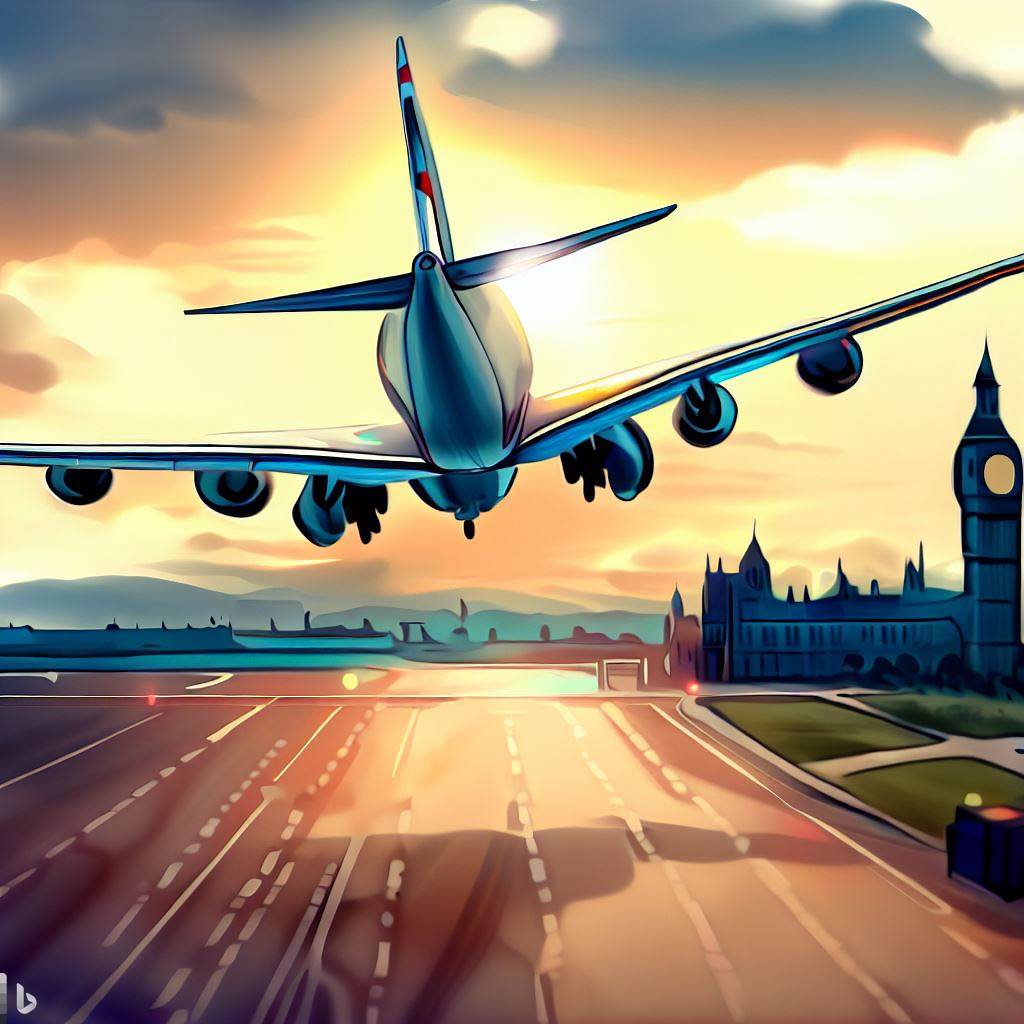 Fly from London to Morocco cartoon
